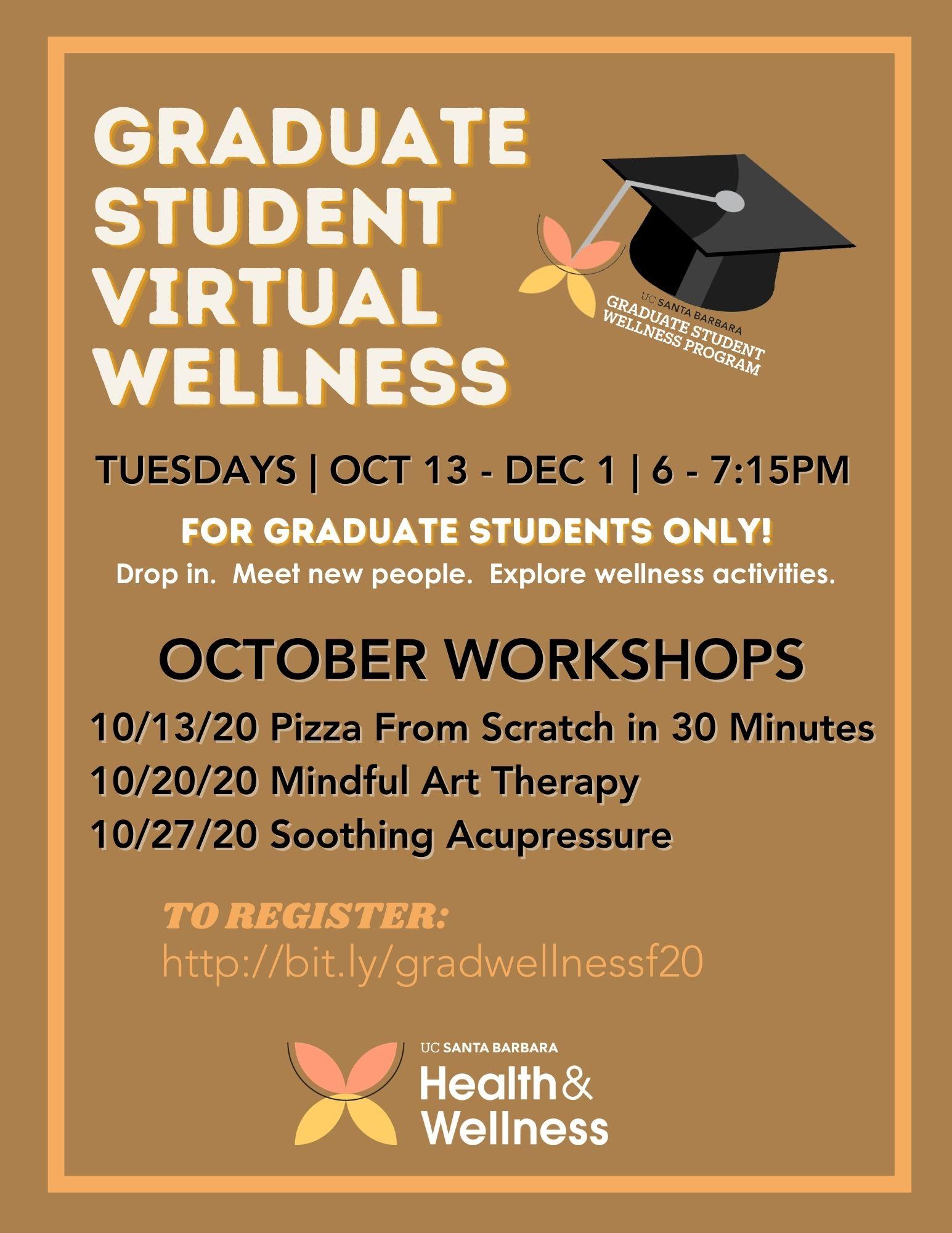 Graduate Student Virtual Wellness OCTOBER