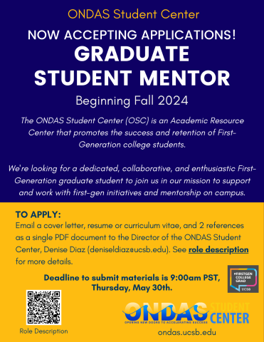 ONDAS Student Center Graduate Mentor